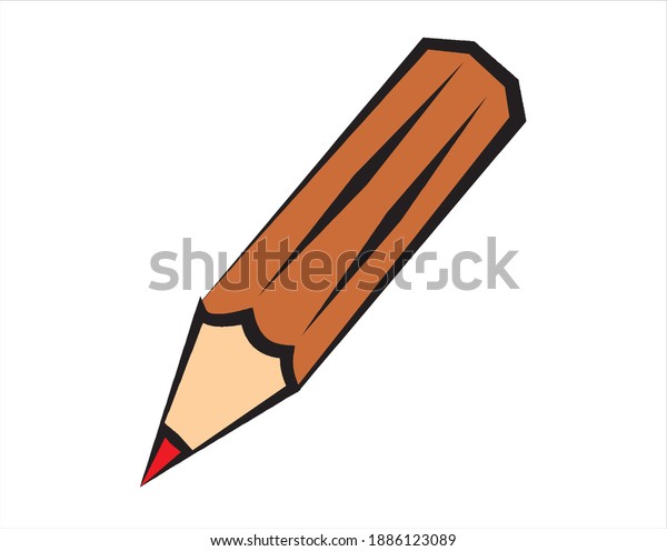 Illustration Pencil Vector Clipart Isolated On Stock Vector Royalty