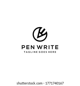 Illustration of pencil to write logo design 