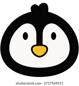 Ilustração da cabeça de pinguim