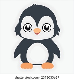Illustration of a penguin on a white background