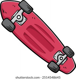 Illustration of Penny Board Vector