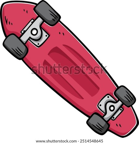 Illustration of Penny Board Vector