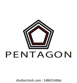 Illustration pentagon logo simple for company symbol