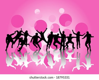Illustration of people in action