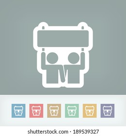 Illustration of people activism icon