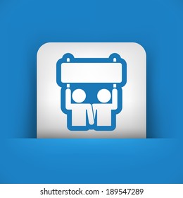 Illustration of people activism icon