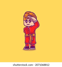 illustration of people celebrating national youth day, suitable for national youth day t-shirt or mascot design