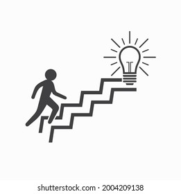 illustration of people climbing the ladder of success 