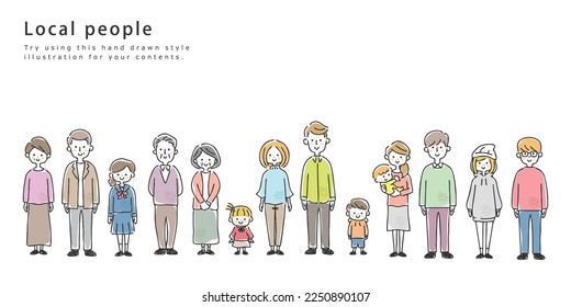 Illustration of people in the community.