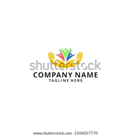 Illustration people comunity logo,for comunity people and busines logo simple modern