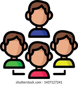 illustration of people connection flat design