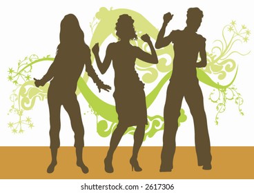 Illustration of people dancing