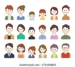 Illustration of people of different ages