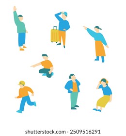Illustration of people in different poses