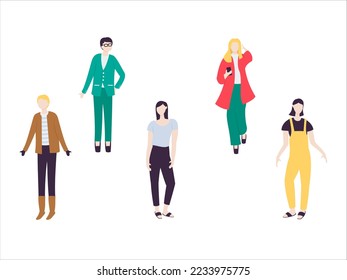 illustration of people with different styles of dress