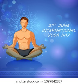 illustration of people doing asana for International Yoga Day on 21st June