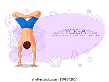 illustration of people doing asana for International Yoga Day on 21st June