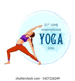 Illustration People Doing Asana International Yoga Stock Vector ...