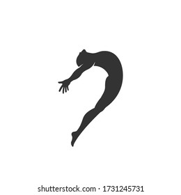 illustration of a people doing a beautiful ballet jump