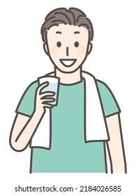 illustration of people drinking water