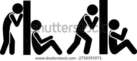 Illustration of people engaging in various forms of physical support and assistance.