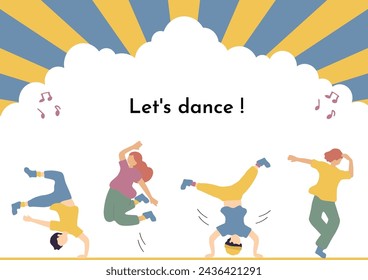 Illustration of people enjoying dance