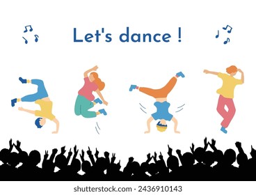 Illustration of people enjoying dance