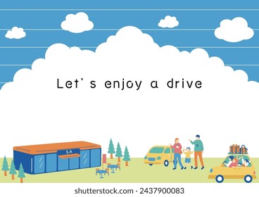 Illustration of people enjoying a drive