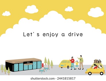 Illustration of people enjoying a drive