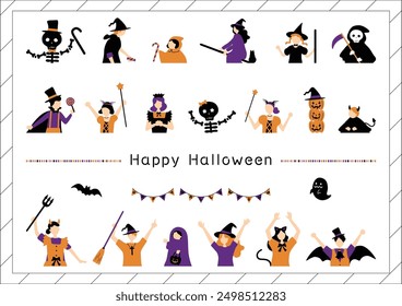 illustration of people enjoying Halloween