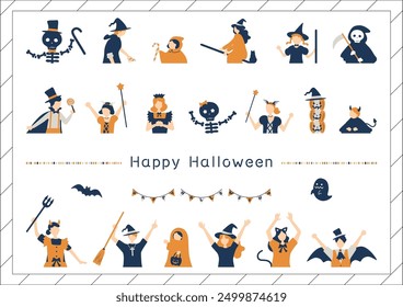 illustration of people enjoying Halloween