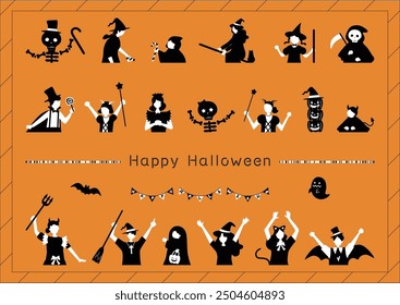 illustration of people enjoying Halloween