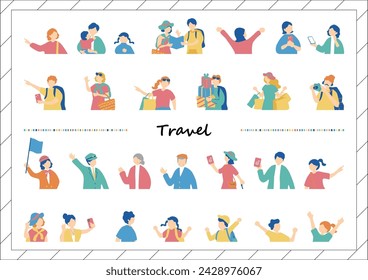 Illustration of people enjoying a trip