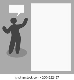 Illustration of people with flat and simple vector design.