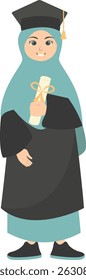 Illustration of People Graduation From University. Vector Character