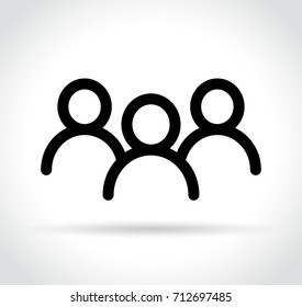 Illustration of people icon on white background