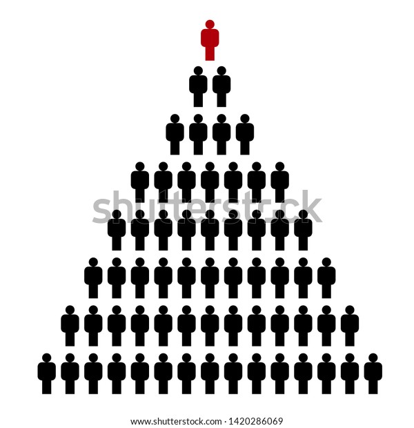 Illustration People Icons Showing Differences Successful Stock Vector