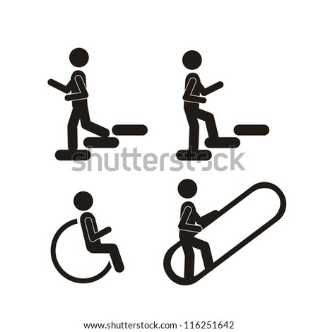 illustration of people icons, taking action, vector illustration