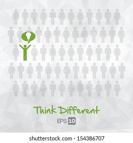illustration of people icons, think different, vector illustration design