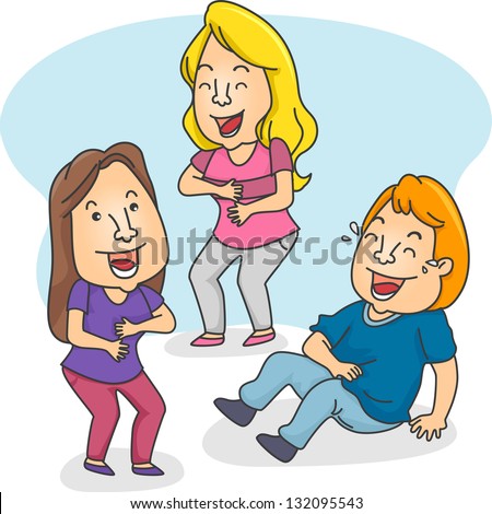 Illustration of People Laughing loud