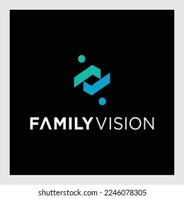 Illustration People Logo Design Template.Unity business logo