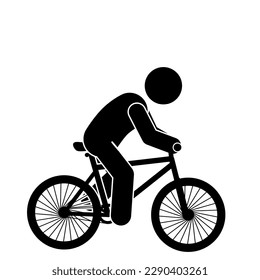 illustration of people riding bicycles, people cycling