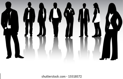 Illustration of people and shadow
