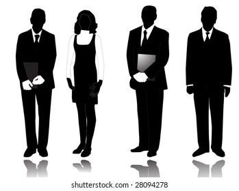 Illustration of people and shadows