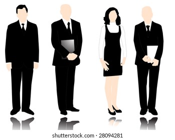 Illustration of people and shadows