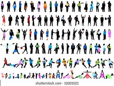 Illustration of people silhouettes