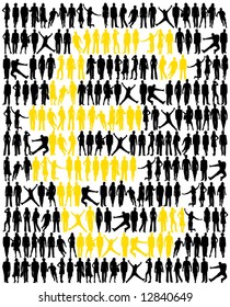 Illustration of people silhouettes
