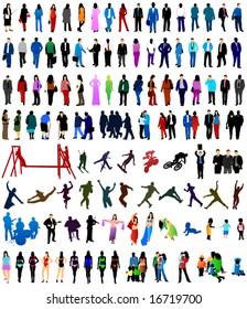 Illustration of people silhouettes