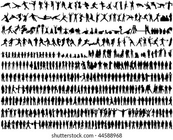 Illustration of people silhouettes