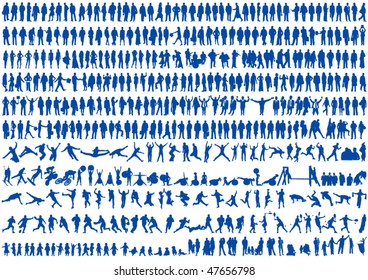 Illustration of people silhouettes